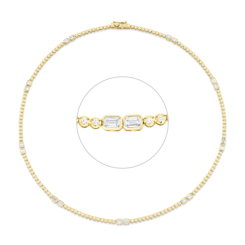 Collier 18 kt GG+WG