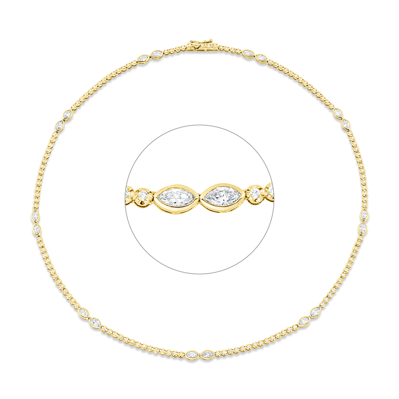 Collier 18 kt GG+WG