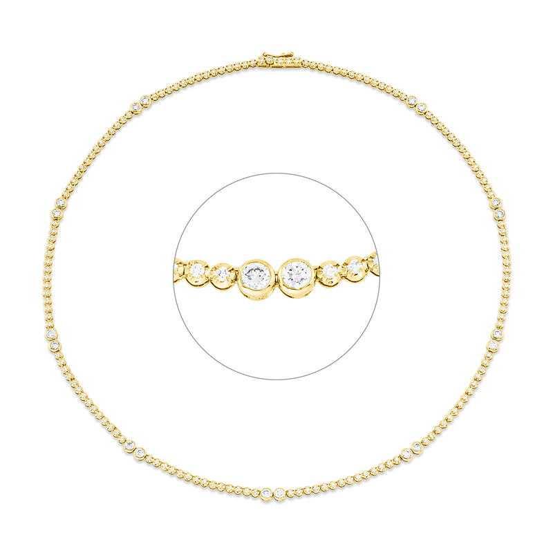 Collier 18 kt GG+WG
