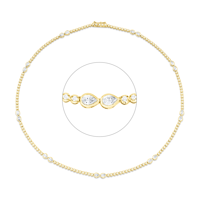 Collier 18 kt GG+WG