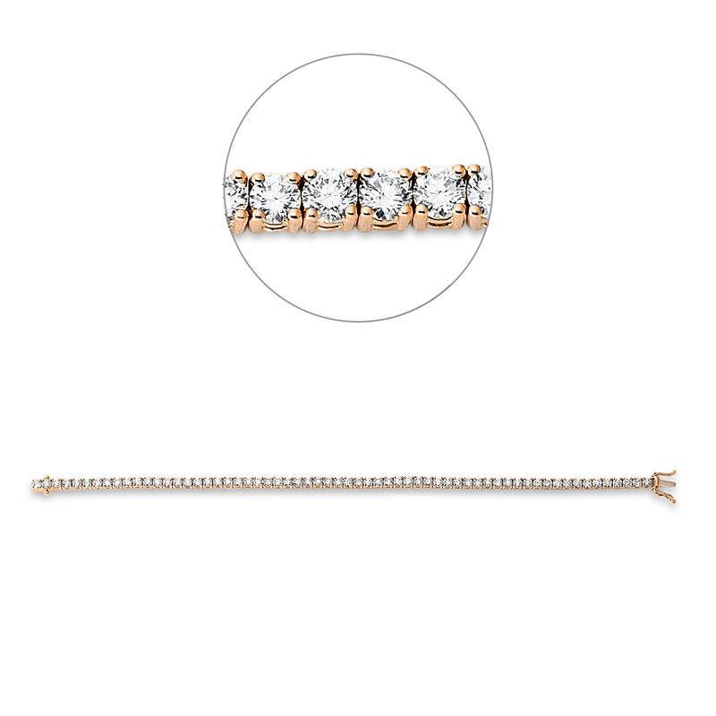 Armband 4er-Krappe 18 kt RG+WG