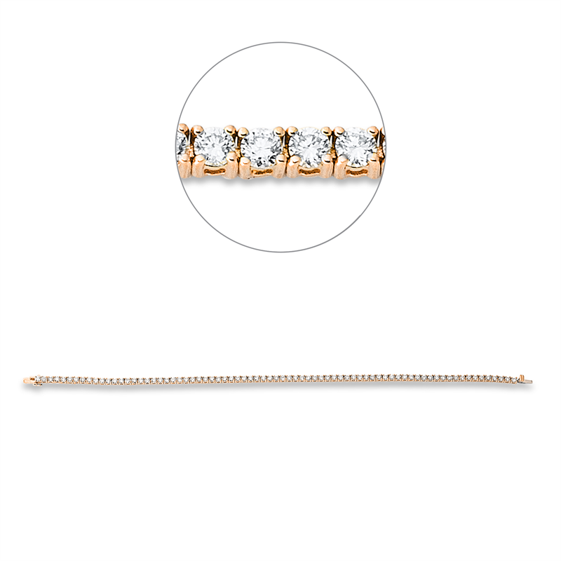 Armband 4er-Krappe 18 kt RG+WG