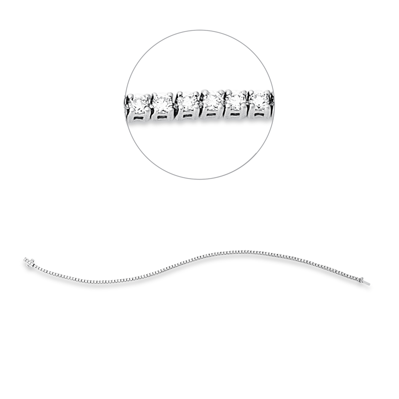 Armband 4er-Krappe 18 kt WG