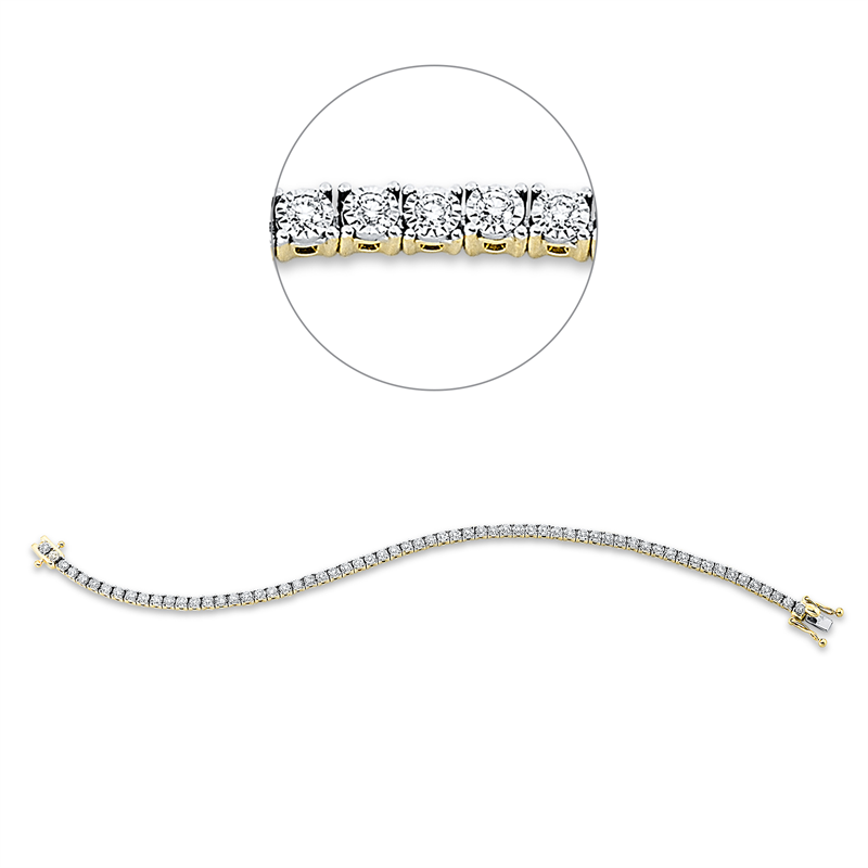 Armband 4er-Krappe 18 kt GG+WG