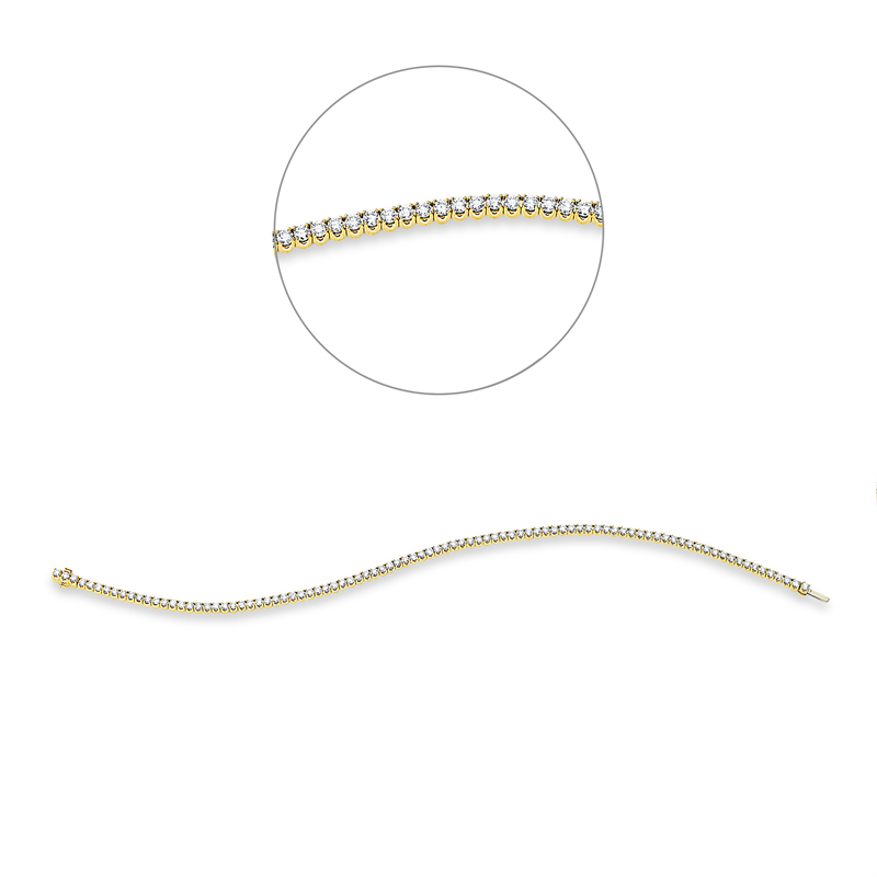 Armband 4er-Krappe 18 kt GG+WG, with American Lock