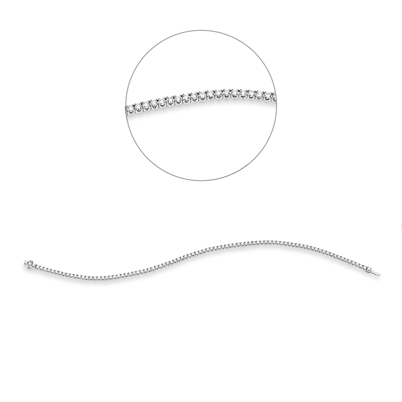Armband 4er-Krappe 18 kt WG, With American Lock