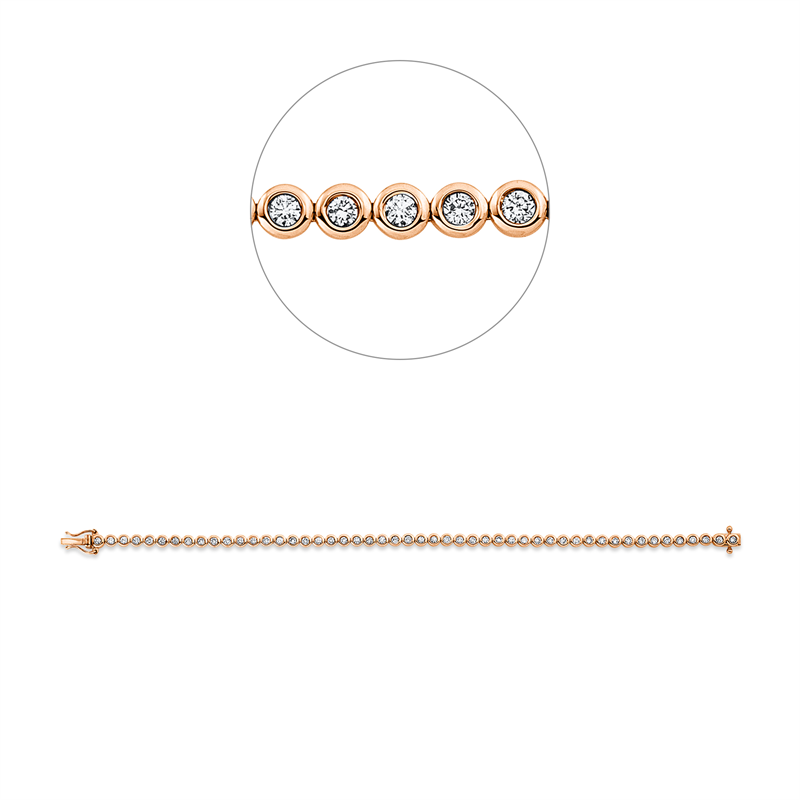 Armband Zarge 18 kt RG+WG