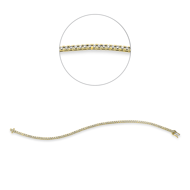 Armband 4er-Krappe 18 kt GG+WG
