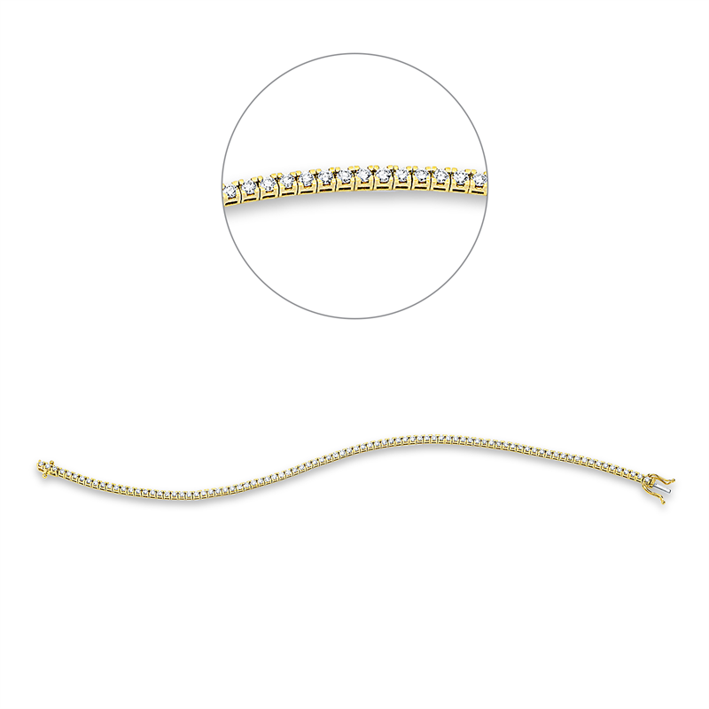Armband 4er-Krappe 18 kt GG+WG