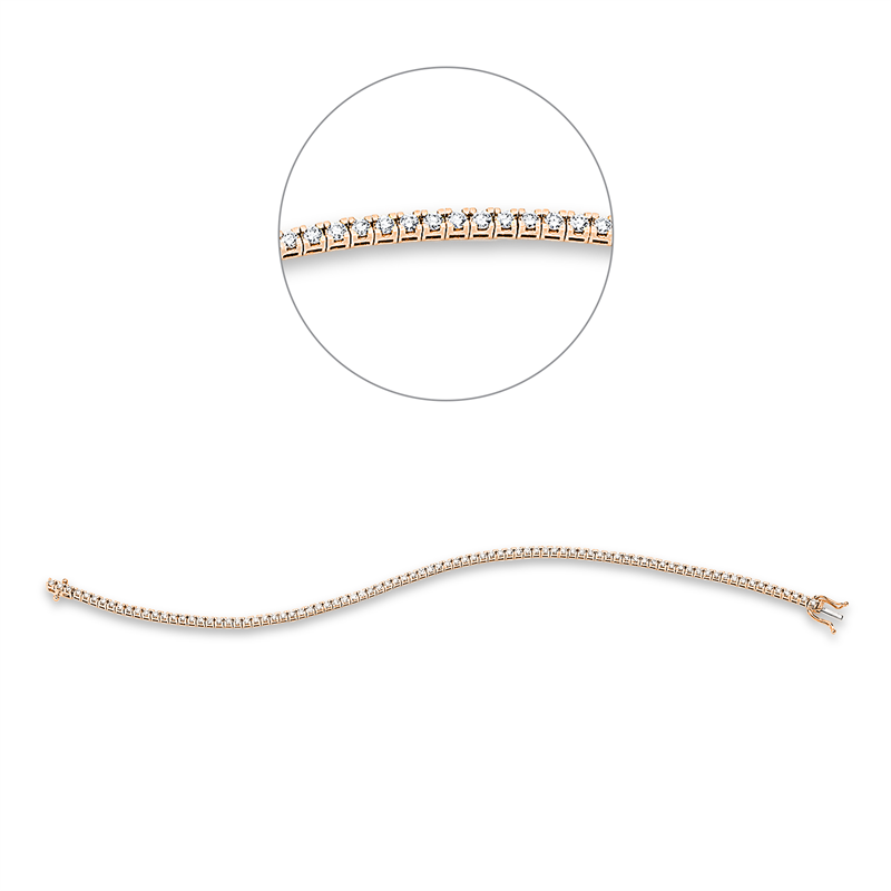 Armband 4er-Krappe 18 kt RG+WG