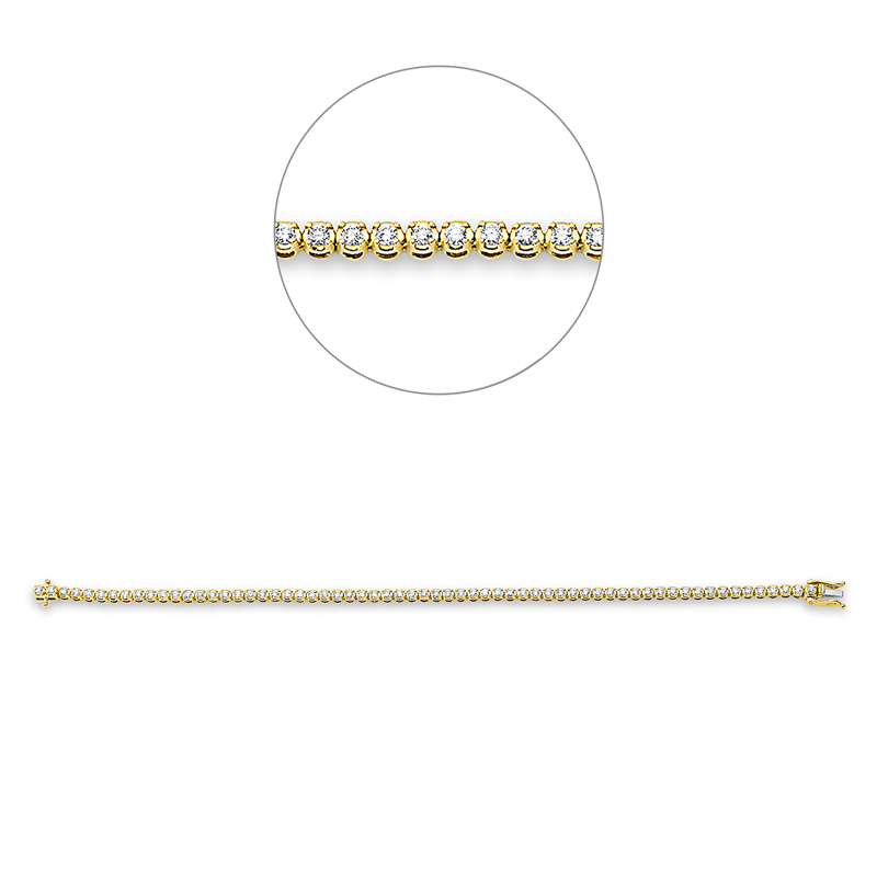 Armband 4er-Krappe 18 kt GG+WG