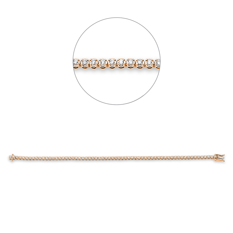 Armband 4er-Krappe 18 kt RG+WG