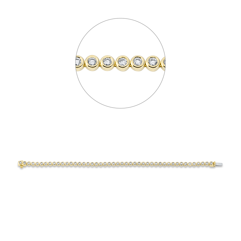 Armband Zarge 18 kt GG+WG, with American Lock