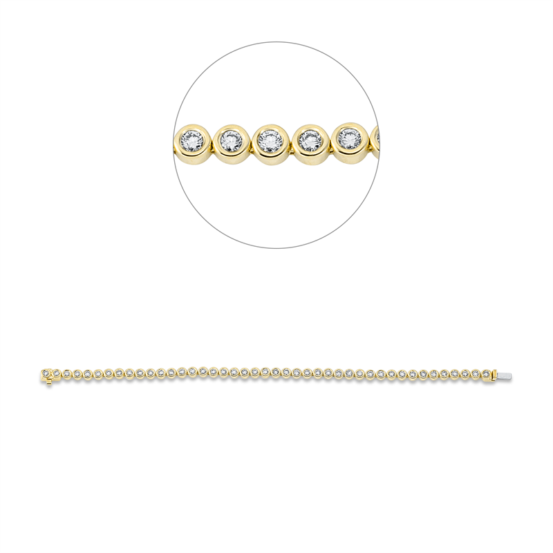 Armband Zarge 18 kt GG+WG, with American Lock