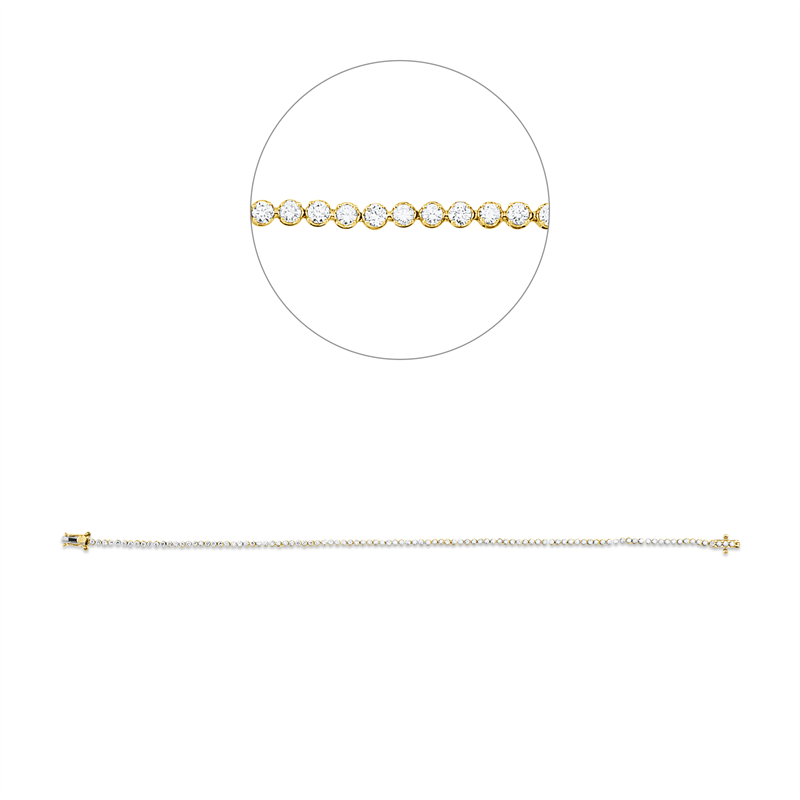 Armband 4er-Krappe 18 kt GG+WG
