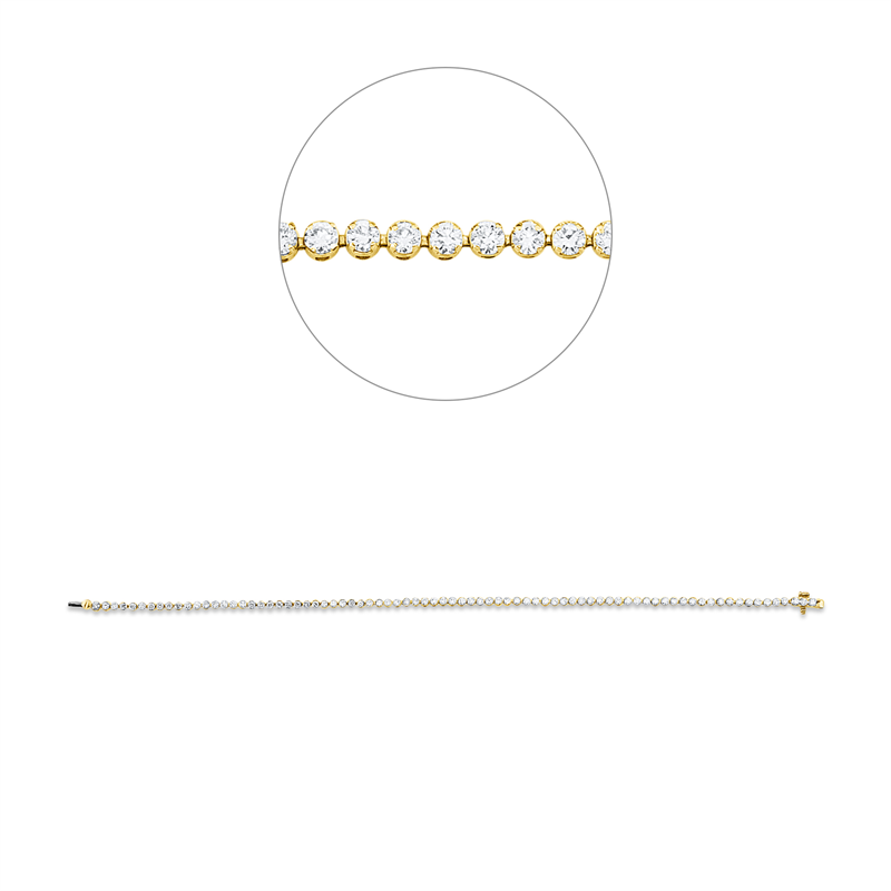 Armband 4er-Krappe 18 kt GG+WG
