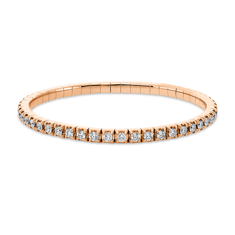 Armband 4er-Krappe 18 kt RG, Flex-Band, variabel