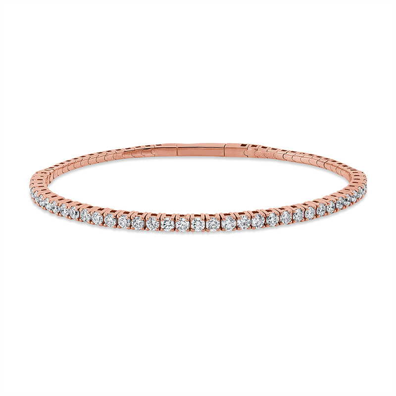 Armband 4er-Krappe 18 kt RG, flexibel