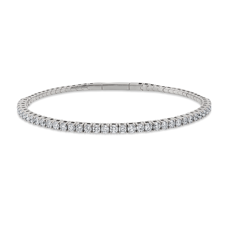 Armband 4er-Krappe 18 kt WG, flexibel