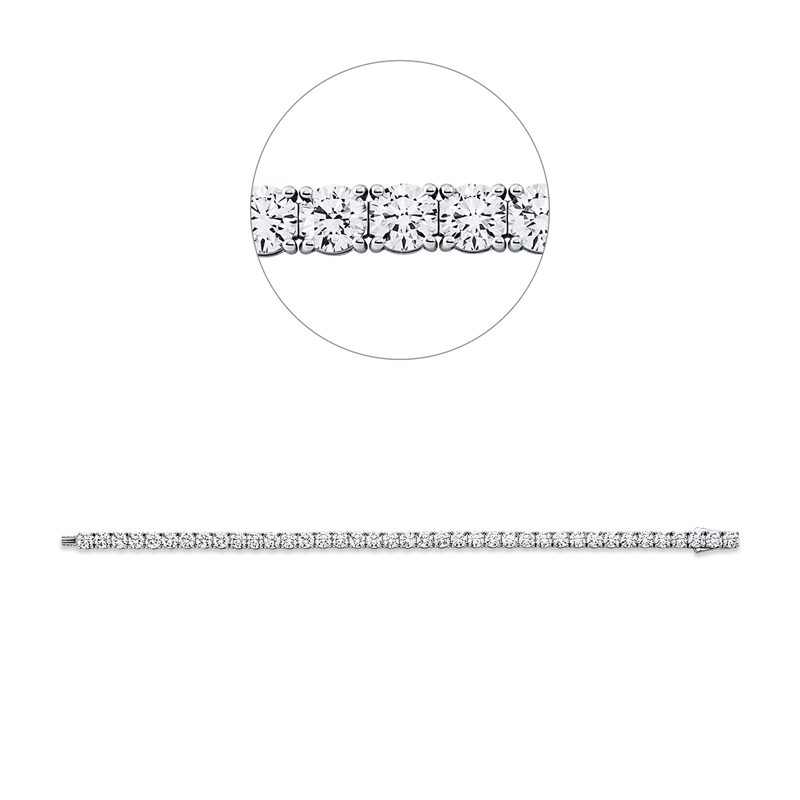 Armband 4er-Krappe 18 kt WG, Premium Edition, 39 GIA's