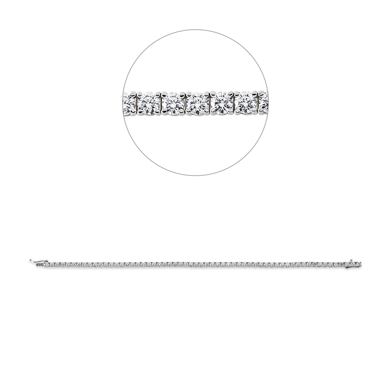 Armband 4er-Krappe 18 kt WG, Premium Edition
