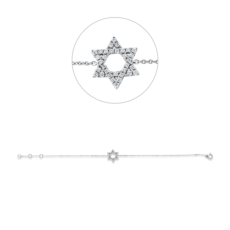 Armband 18 kt WG Stern