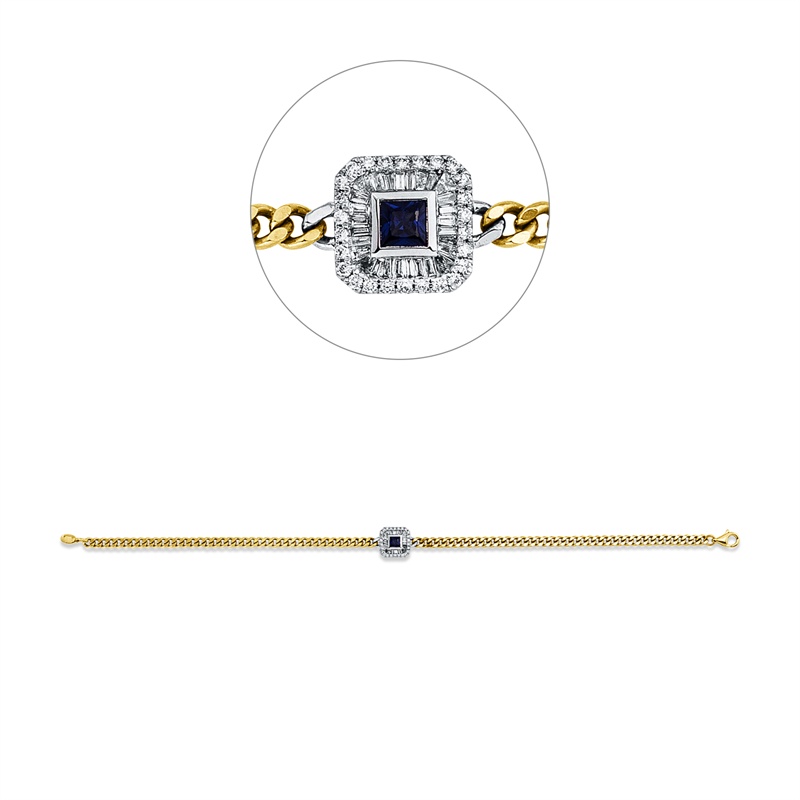 Armband 18 kt GG+WG