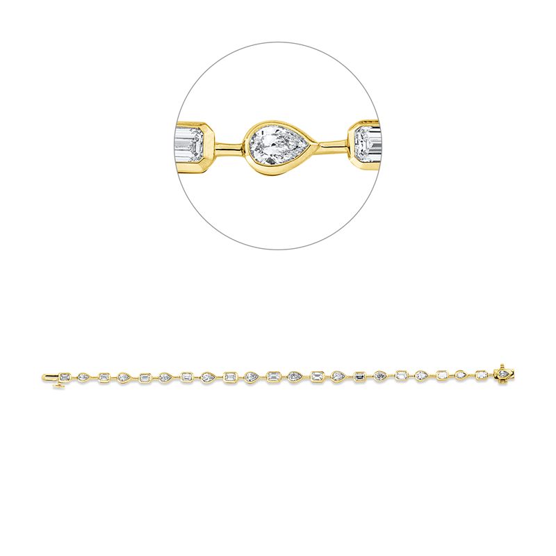 Armband 18 kt GG+WG