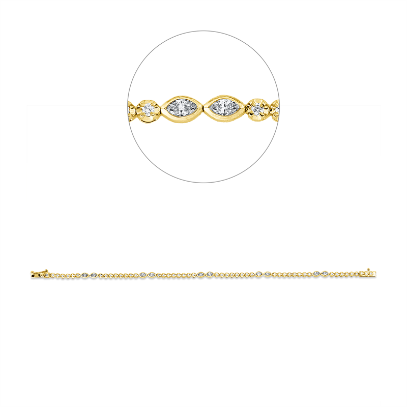 Armband 18 kt GG+WG