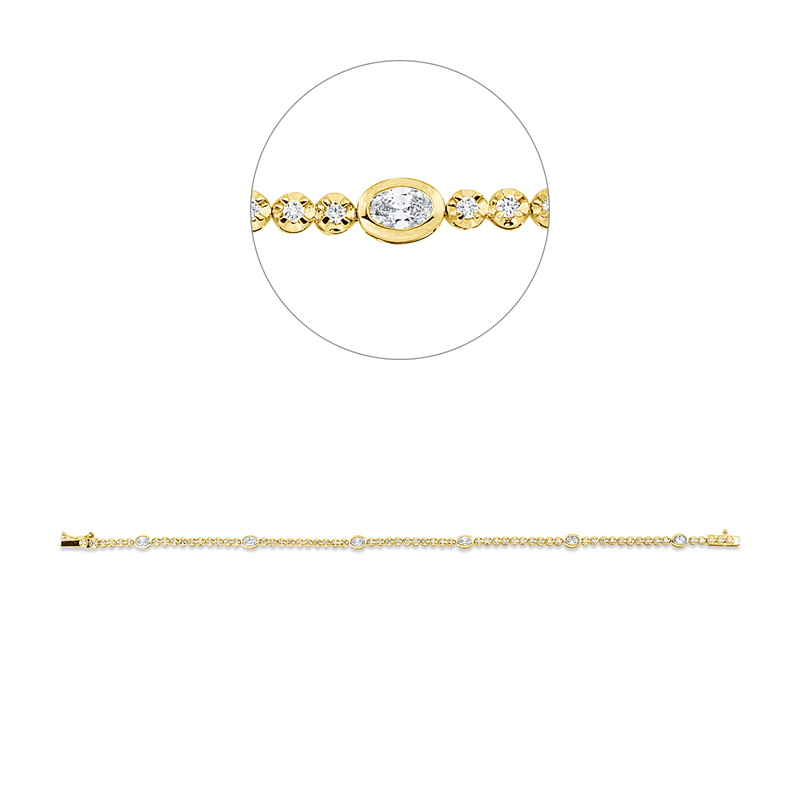 Armband 18 kt GG+WG