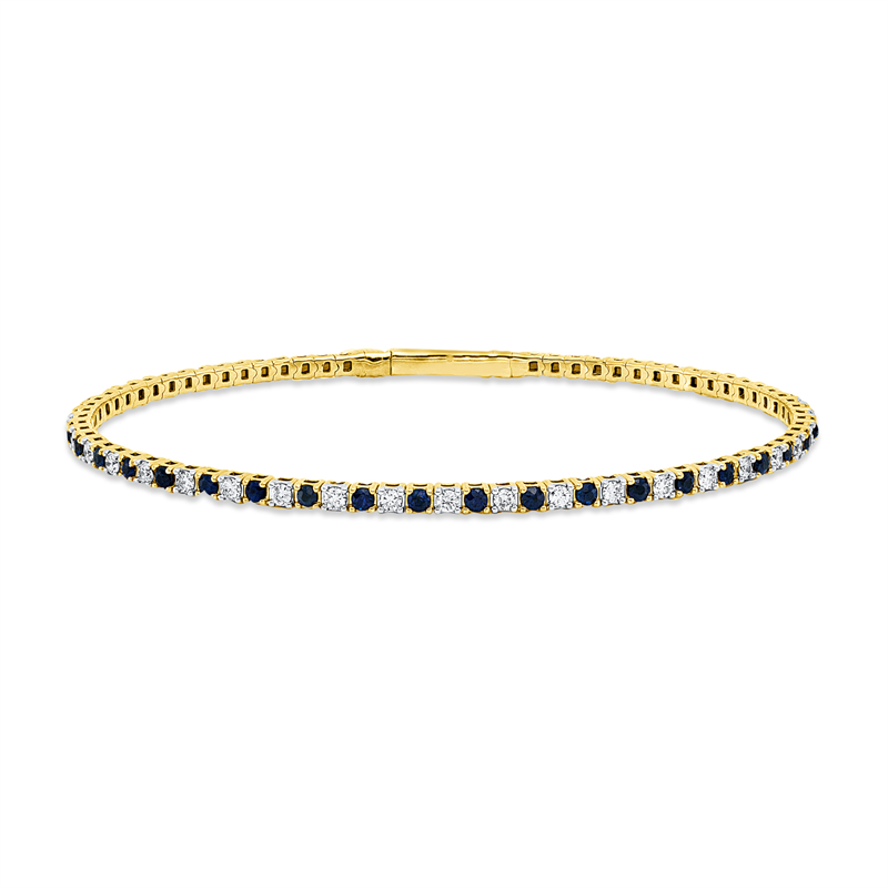 Armreif 18 kt GG, Fassung rhodiniert