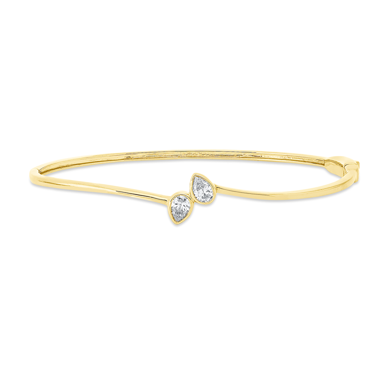 Armreif Zarge 18 kt GG Tropfen